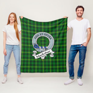 MacArthur Clan Badge Tartan Plaid Fleece Blanket