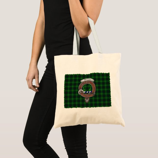 MacArthur Clan Badge Tartan Tote Bag (Front (Product))