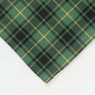 MacArthur Clan Black and Green Tartan Fleece Blanket