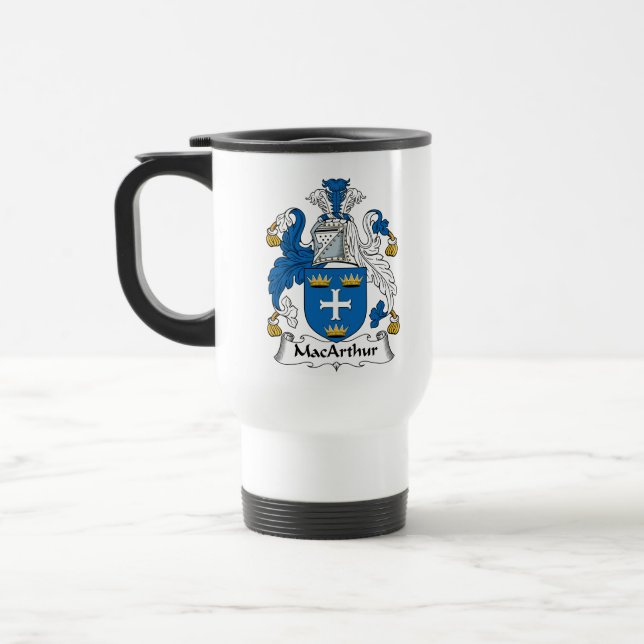 MacArthur Family Crest Travel Mug (Left)