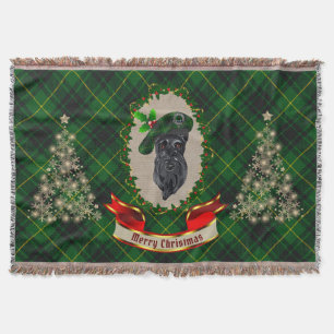 MacArthur Scottie Dog Christmas Throw Blanket