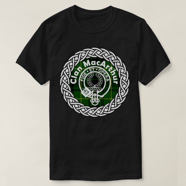 MacArthur Scottish Clan surname last name tartan c T-Shirt (Design Front)