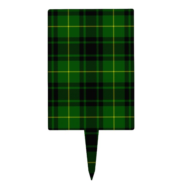 MacArthur tartan green plaid Cake Topper (Front)