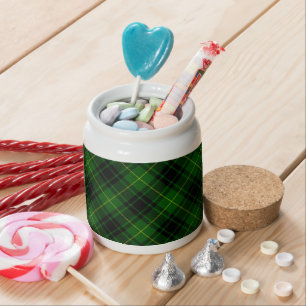 MacArthur tartan green plaid Candy Jar
