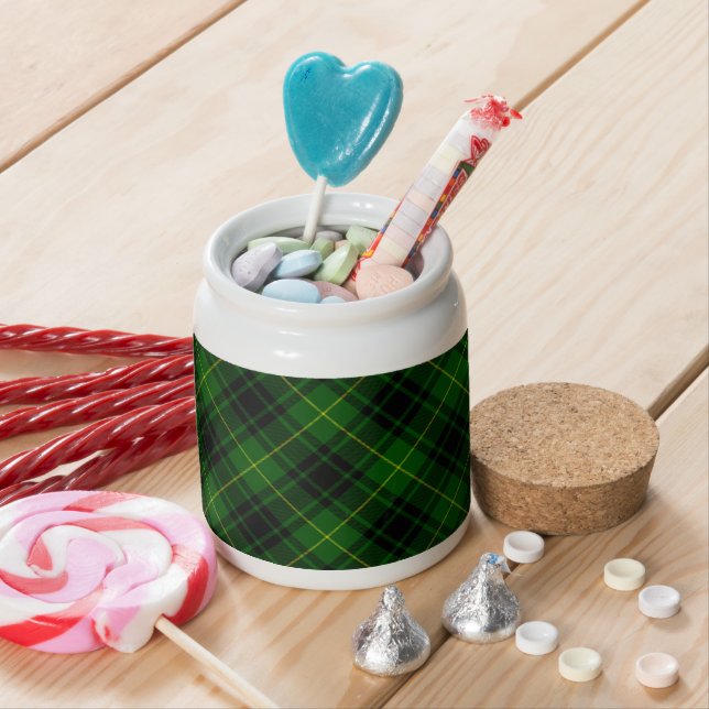 MacArthur tartan green plaid Candy Jar (In Situ)
