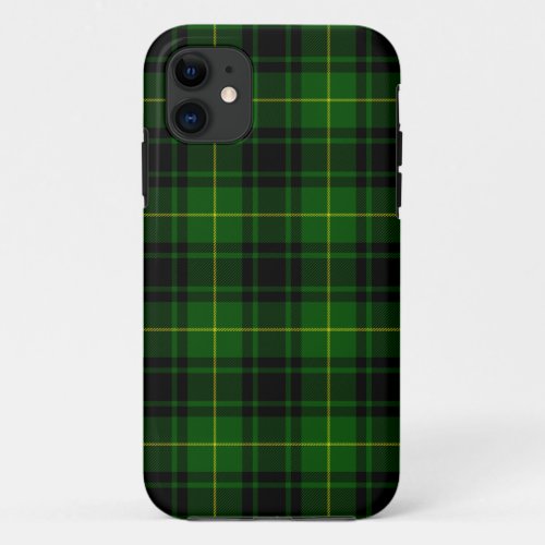 MacArthur tartan green plaid iPhone 11 Case