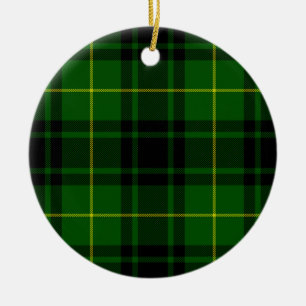 MacArthur tartan green plaid Ceramic Ornament