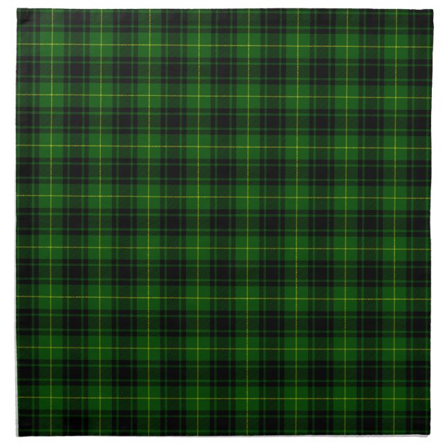MacArthur tartan green plaid Cloth Napkin (Front)