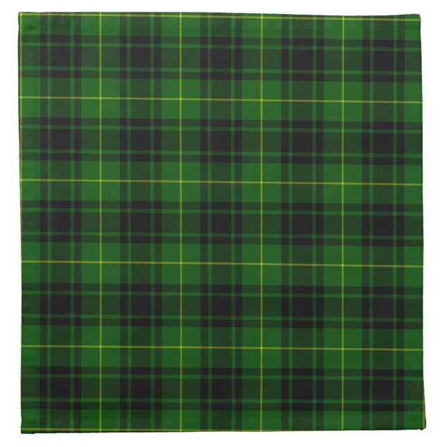 MacArthur tartan green plaid Cloth Napkin (Front)