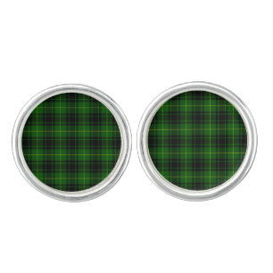 MacArthur tartan green plaid Cufflinks