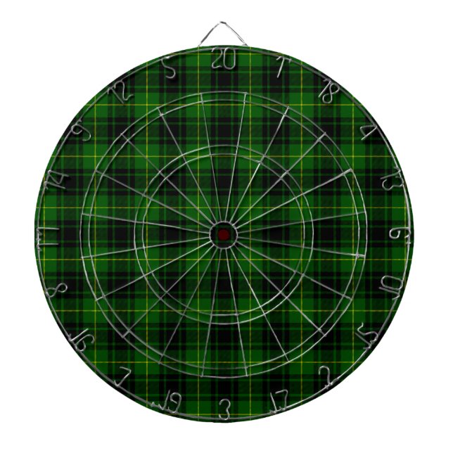 MacArthur tartan green plaid Dartboard (Front)