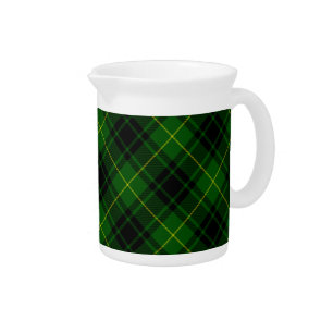 MacArthur tartan green plaid Drink Pitcher