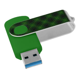 MacArthur tartan green plaid Flash Drive