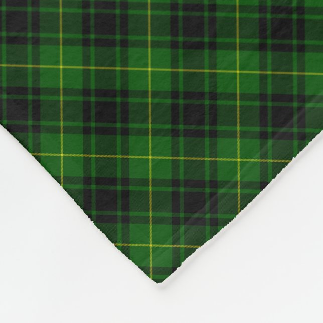 MacArthur tartan green plaid Fleece Blanket (Corner)