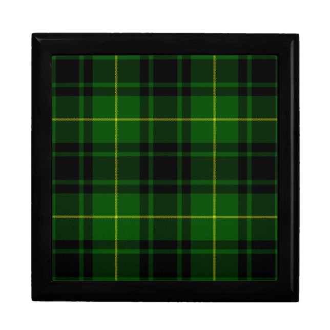 MacArthur tartan green plaid Jewelry Box (Front)