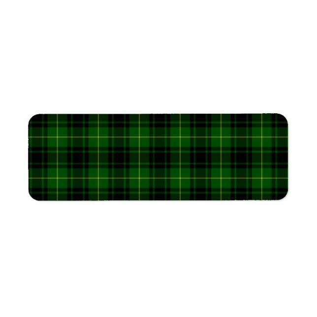 MacArthur tartan green plaid Label (Front)