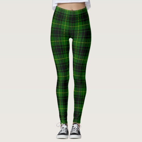 MacArthur tartan green plaid Leggings