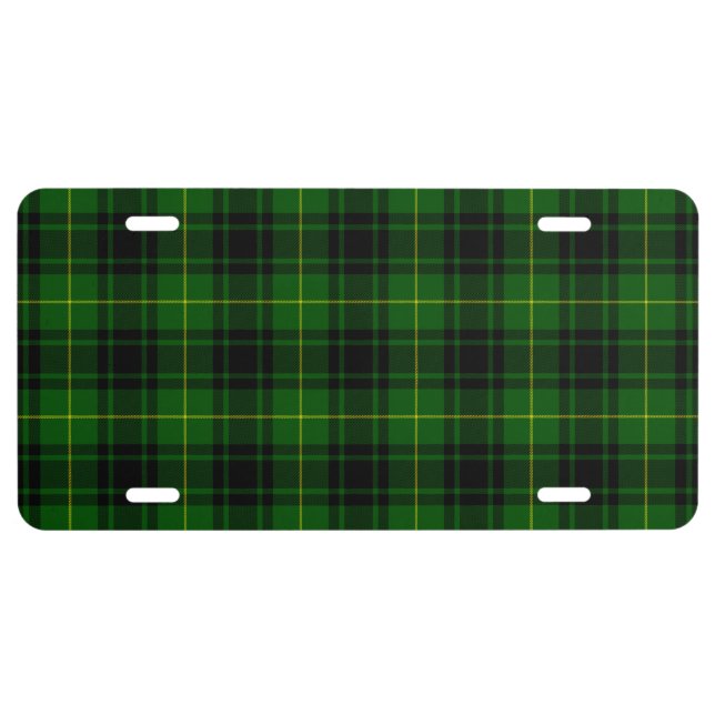 MacArthur tartan green plaid License Plate (Front)