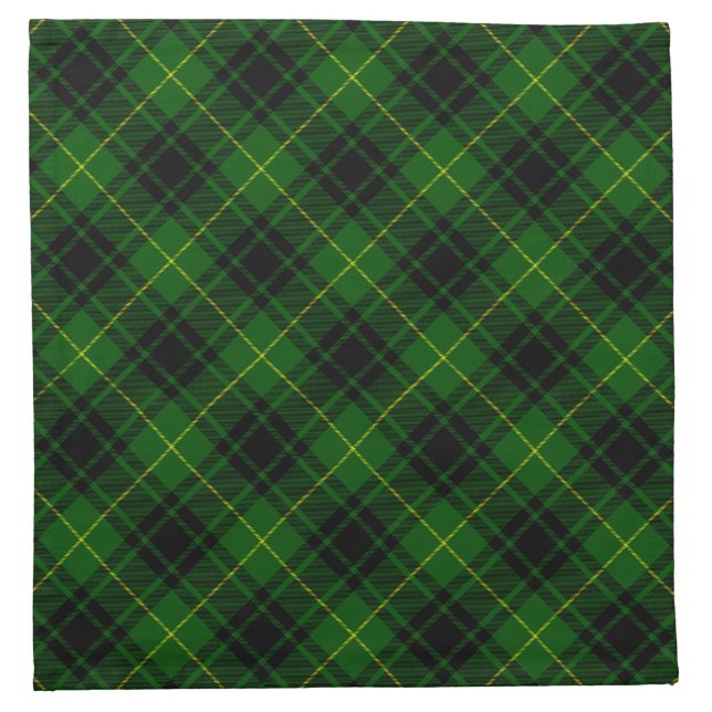 MacArthur tartan green plaid Napkin (Front)