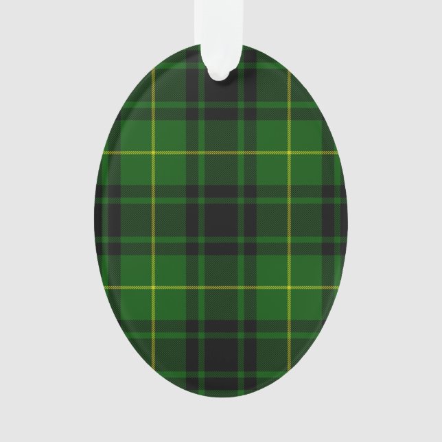 MacArthur tartan green plaid Ornament (Front)