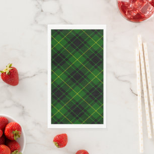 MacArthur tartan green plaid Paper Guest Towels
