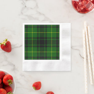 MacArthur tartan green plaid Paper Napkins