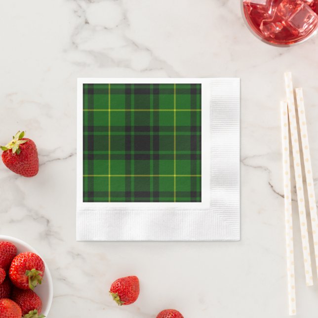 MacArthur tartan green plaid Paper Napkins (Insitu)