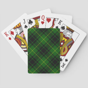 MacArthur tartan green plaid Poker Cards