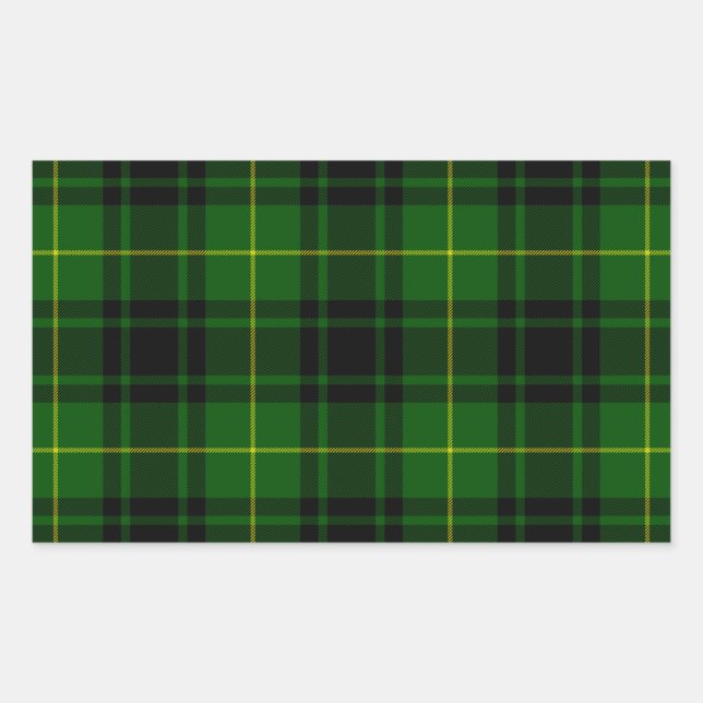 MacArthur tartan green plaid Rectangular Sticker (Front)