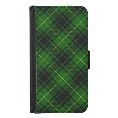 MacArthur tartan green plaid Wallet Phone Case For Samsung Galaxy S5