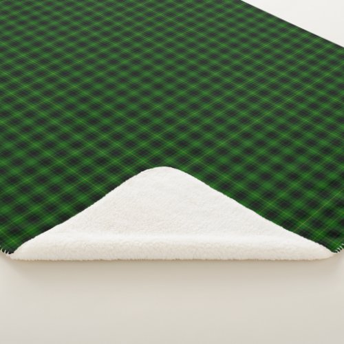 MacArthur tartan green plaid Sherpa Blanket