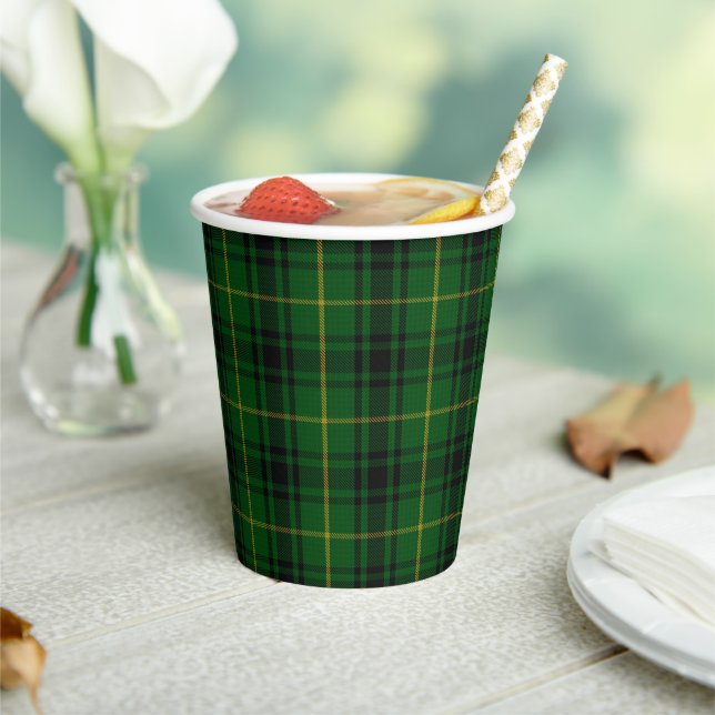 MacArthur Tartan Plaid Paper Cups (Insitu)