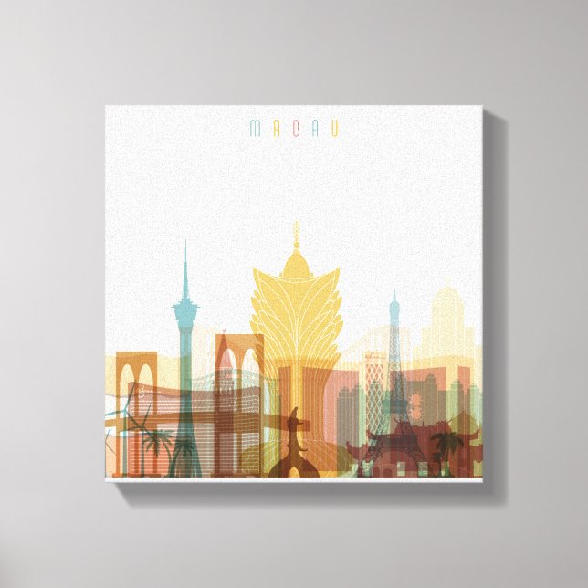 Macau, China | City Skyline Canvas Print (Front)