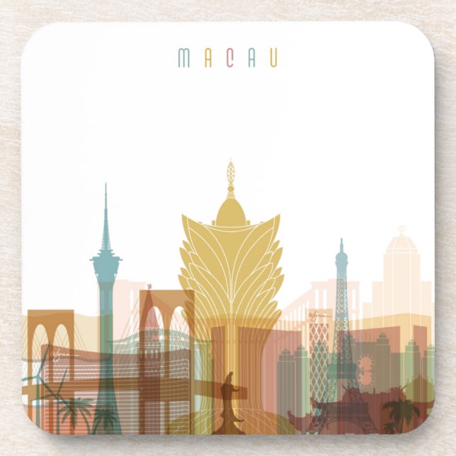 Macau, China | City Skyline Coaster (Front)