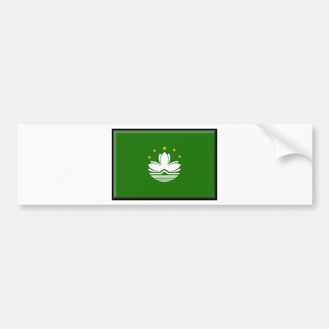 Macau (China) Flag Bumper Sticker (Front)