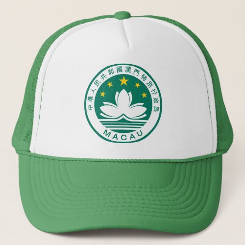 macau emblem trucker hat