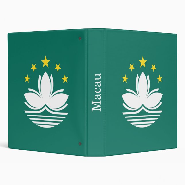 Macau Flag 3 Ring Binder (Background)