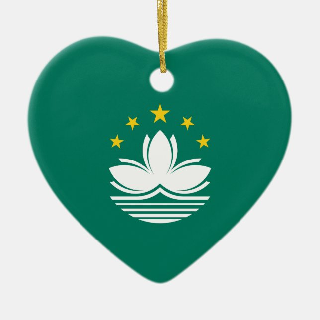 Macau Flag Ceramic Ornament (Front)