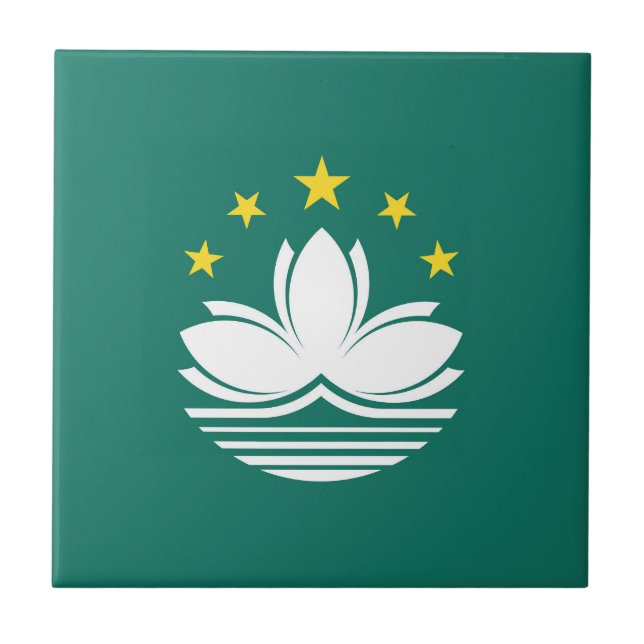Macau flag ceramic tile (Front)