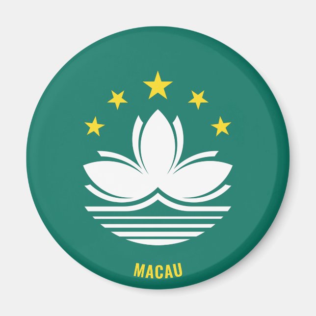 Macau Flag Charming Patriotic Magnet (Front)