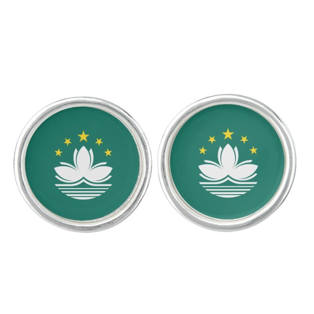 Macau Flag Cufflinks (Front)