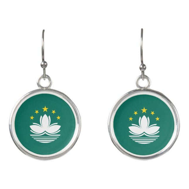 Macau Flag Earrings (Front)