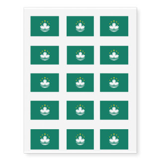 Macau Flag Flag Temporary Tattoos