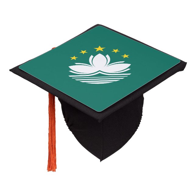 Macau Flag Graduation Cap Topper (Angled)