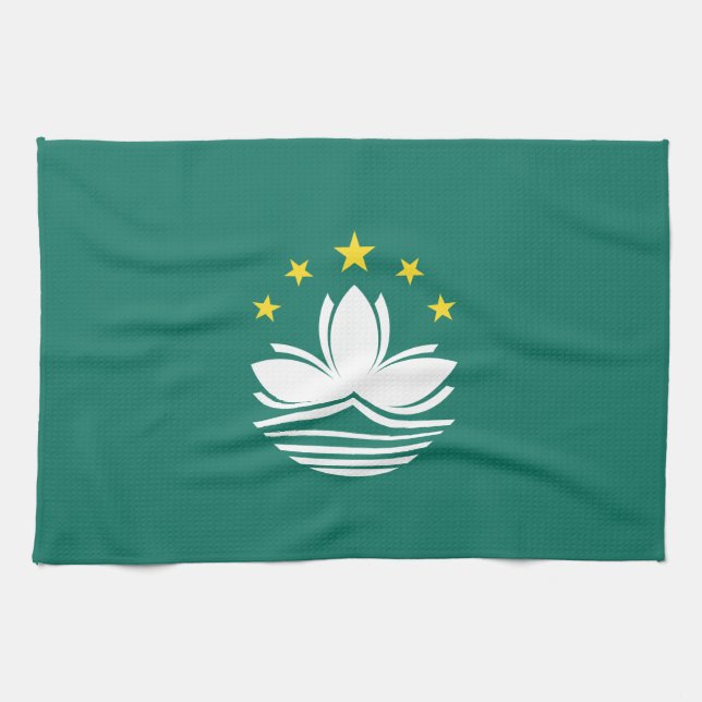 Macau Flag Kitchen Towel (Horizontal)
