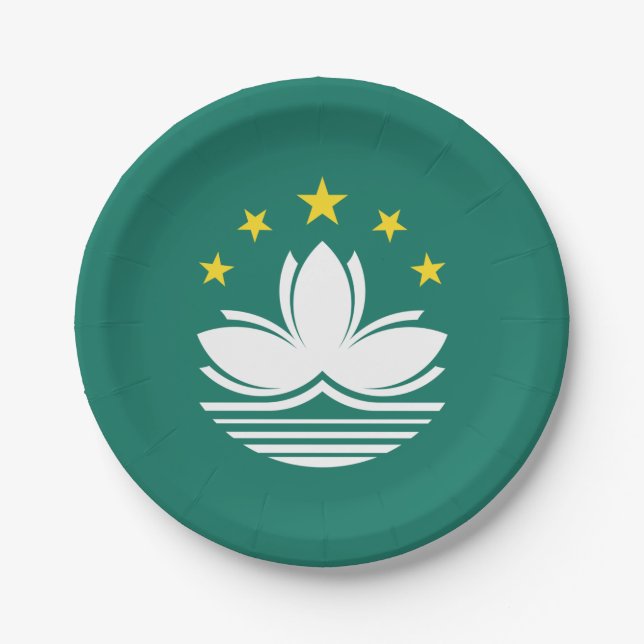 Macau Flag Paper Plates (Front)