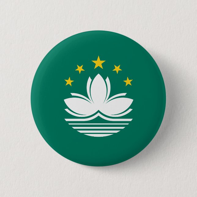 Macau Flag Pinback Button (Front)