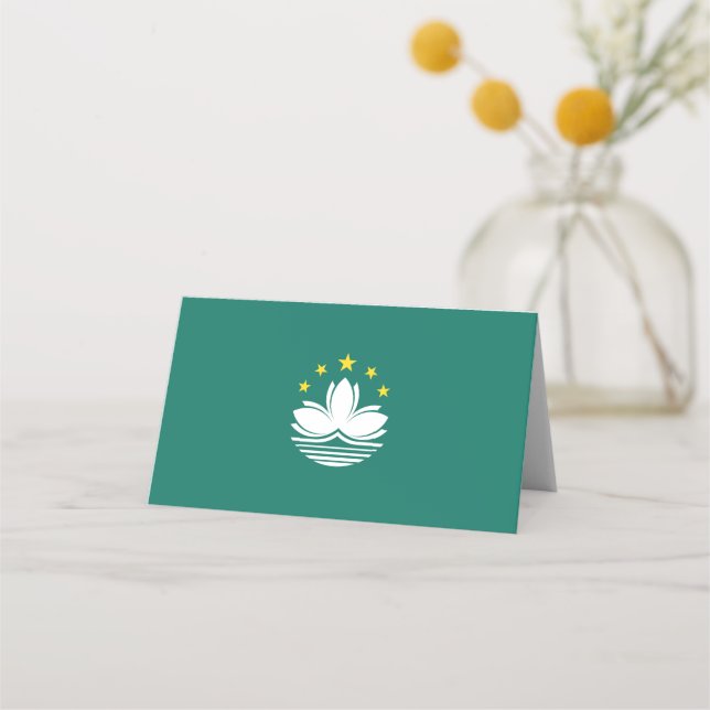 Macau flag place card (Front)