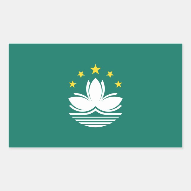 Macau Flag Rectangular Sticker (Front)