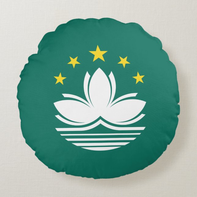 Macau Flag Round Pillow (Front)